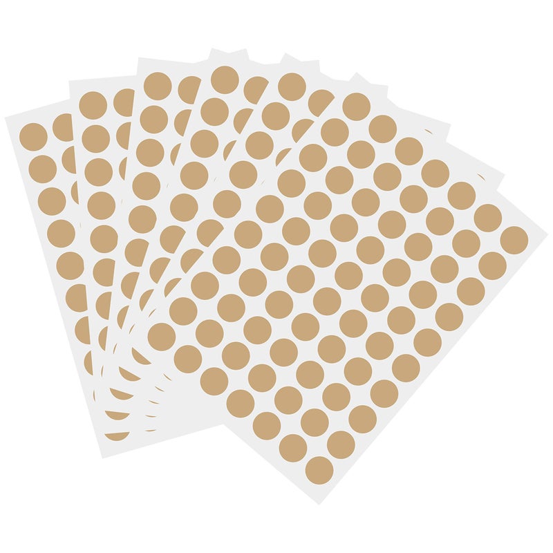 PARLAIM 1050 PCS 3/4 Inch Round Color-Code Dot Stickers Color Coded Label Circle Stickers for Office (Cyan Golden) - Image 1